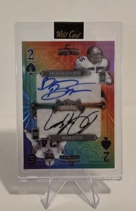 2024 Wild Card 5 Card Draw Stacked Deck Brian Bosworth/Bo Jackson Dual 1/1 Auto - Picture 1 of 4