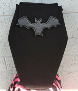 Borsa Zaino Sweet Midnight Coffin Bats Nero Horror Punk Rock Emo Gotico Vegano - Foto 1 di 3