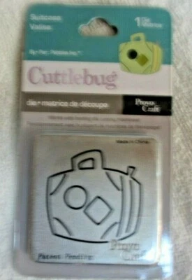 Provocraft CUTTLEBUG Suitcase 2x2 Cutting Die 37-1532 Travel Vacation  - Image 1 of 2