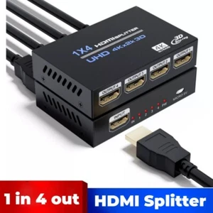 HDMI Splitter 1 in 4 out 4K 30Hz HDMI Duplicator Adapter Full HD 1080P 3D HDCP - Bild 1 von 22