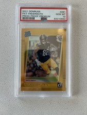 2021 Donruss Rated Rookie PAT FREIERMUTH Press Proof Platinum PSA 10 Steelers