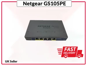 New NETGEAR GS105PE ProSAFE 5 Port Gigabit 2x PoE Passthrough PoE Powered Switch - Picture 1 of 7