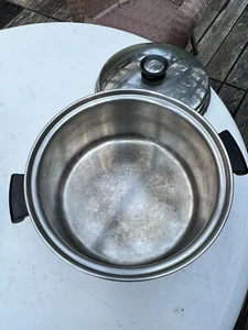 Amway Queen Cookware 10.5” Stainless Steel Stock Pot W/ Lid Vintage 6 Qt USA - Picture 1 of 15