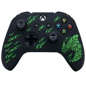 For XBOX ONE S Anti-slip Silica Game Controller Case Laser Engraving Cover Skin - Picture 1 of 13