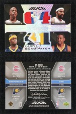 2006 UD Black /10 Shawne Williams Rasheed Wallace #QP-WBOW Rookie Quad Patch RC