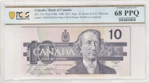 1989 $10 Bank Of Canada Superb Gem UNC 68 PPQ PCGS  - Picture 1 of 2