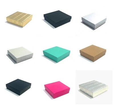 Necklace Chain Bracelet Brooch Cotton Fill Jewelry Gift Boxes Packaging Supplies - Image 1 of 4