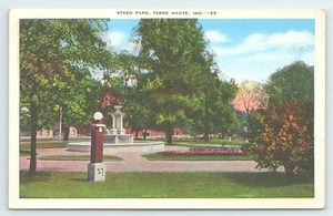 Postcard Steeg Park Terre Haute Indiana - Picture 1 of 2