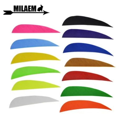 50pcs 3" Arrow Natural Turkey Feather Waterdrop Fletches Vanes DIY Shaft Hunting - Image 1 of 4