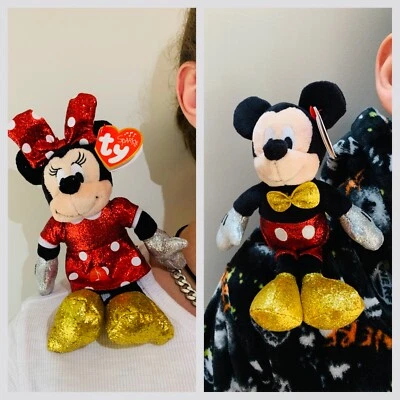 MINNIE AND MICKEY MOUSE CUSTOM MAGNETIC SHOULDER SITTER PALS BRAND NEW - Image 1 of 4