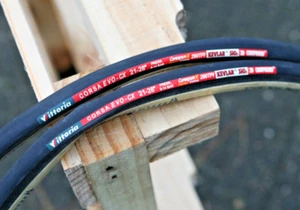 Oldtimer NOS NEU Satz (2) Vittoria Corsa EVO-CX schwarz Schlauch Nähreifen Schlauchreifen - Bild 1 von 6