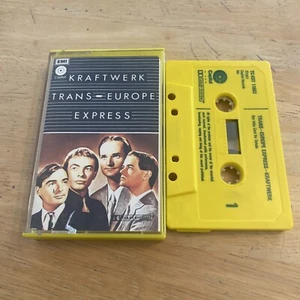 KRAFTWERK Trans Europe express yellow cassette tape rare listings error UK 1977 - Picture 1 of 3