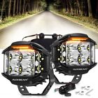 AUXBEAM 2X 4 Inch 92W LED Driving Lights Spotlights Pods Amber DRL for Chevy GMC