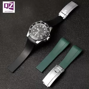 2023 Silikon Band Armband für Rolex Uhr Uhrenarmband Submariner Oysterflex 20/21 mm - Bild 1 von 34