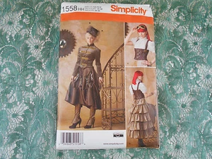 Uncut Misses Size 6-12 Steampunk Costume Sewing Pattern Simplicity 1558HH - Picture 1 of 3