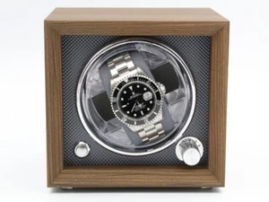 Watch Winder Automatic Watch Chargers Brown Time Box New - Picture 1 of 9