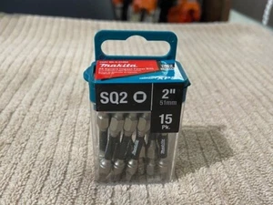 MAKITA 15-PACK 2" SQUARE IMPACT POWER BITS MODEL: E-01052 NEW Ships Free!! - Picture 1 of 4