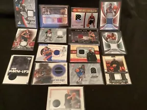 NBA BASKETBALL (15) card lot ALL GAME WORN/ Memorabilia CARDS SEE PHOTOS - Picture 1 of 17
