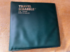 Vintage Travel Scrabble Deluxe Green Zip Case Spear Games Pegboard Style