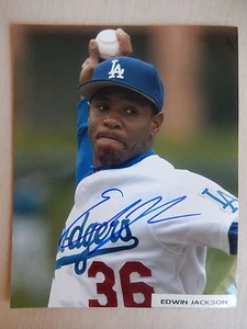Edwin Jackson Autographed 8" X 10" Photograph - Picture 1 of 2