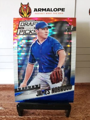 2014 Prizm Draft Picks Red White & Blue Pulsar Prizm #65 James Norwood - Image 1 of 2