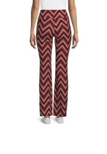 NWT No Boundaries JR's Flare Leg Pull on Soft Pants Black Red Chevron Size XL - Picture 1 of 3