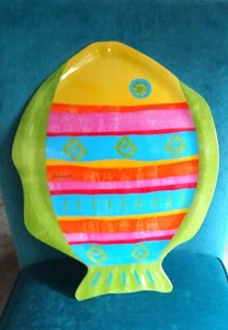 Sabatini Melamine Tropical Fish Platter pre-own very good condition 11"X14" - Picture 1 of 4