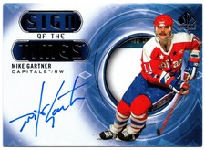 2020-21 UD SP Authentic Sign Of The Times MIKE GARTNER #SOTT-MG Capitals Auto
