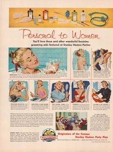 Print Ad Stanley Hostess Cosmetics 1953 Full Page Large Magazine 10.5"x13.5" - Picture 1 of 1
