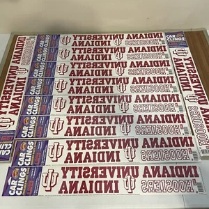 Lotto 10 adesivi per finestre Indiana Hoosiers auto 4 adesivi confezione bonus NOS IU - Foto 1 di 7
