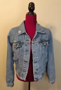 Vintage Harley Davidson Womens Logo Distressed Jean Jacket - Size S. (6) - Picture 1 of 7