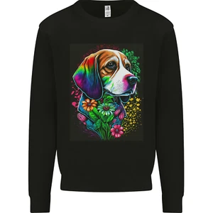 A Cool Basset Hound Dog Kids Sweatshirt Jumper - Picture 1 of 3