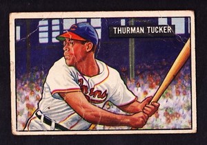 1951 BOWMAN #222 THURMAN TUCKER INDIANS ROOKIE