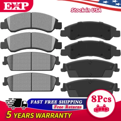 Front & Rear Ceramic Brake Pads for Chevrolet Tahoe Suburban 1500 2008 2009-2014 - Image 1 of 4