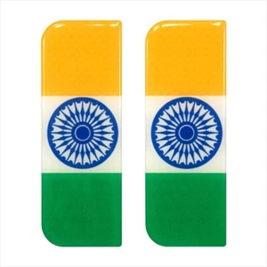 2x 108x39 mm India India Bandera Completa Número Placa Gel Cúpula Pegatinas Calcomanía Insignia - Imagen 1 de 2