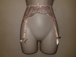 Agent Provocateur Sparkle Suspender Nude and Silver size AP 4 Large NWT - Picture 1 of 2