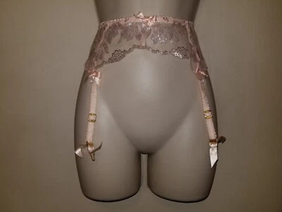 Agent Provocateur Sparkle Suspender Nude and Silver size AP 4 Large NWT - Image 1 of 2