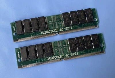 16MB Kit (2 x 8MB) Texas Instruments TM248CBK32S-60 60ns 72-Pin Memory Modules - Image 1 of 3