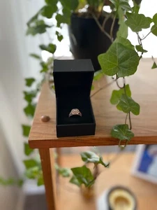 14k white gold/rose gold plated 1.5 ct wedding ring (size 7) - Picture 1 of 5