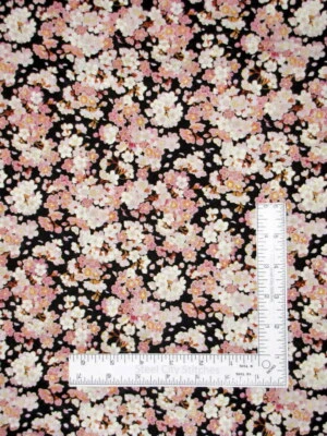 Tela floral Geiko japonés asiático dorado algodón #3403 Elizabeths Studio por yarda Foto 1 de 2