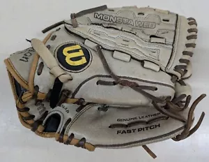 Wilson A440 12” Monster Web Fastpitch Softball Glove Right Hand Throw A0440 12BR - Picture 1 of 10