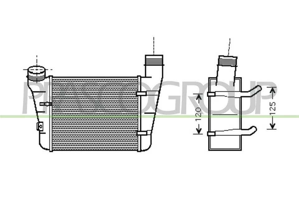 PRASCO Intercooler Refrigerado por Aire Aluminio para Audi A4 Avant AD020N003 - Imagen 1 de 1