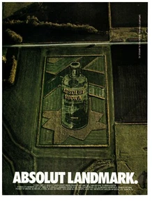 Publicidad impresa vintage 1991 Absolut Vodka Absolut Landmark Crop Art - Imagen 1 de 1
