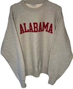 VTG Alabama Crimson Tide Champion Reverse Weave Sweatshirt Adult Large Gray - Picture 1 of 18