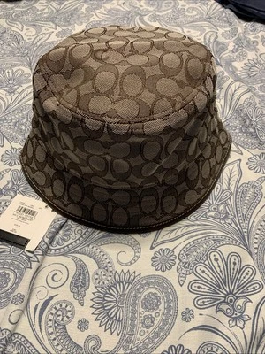 Sombrero de cubo de jacquard exclusivo de piedra/silla de montar COACH para mujer C4043 O/S Foto 1 de 4