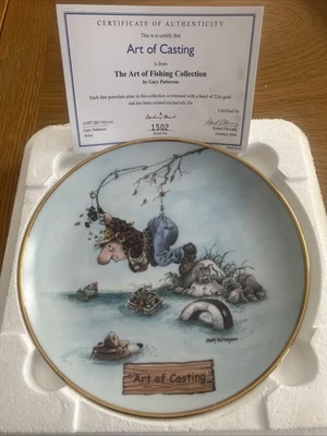 The Art Of Fishing Collection Plate By Gary Patterson Art of casting   - Image 1 of 4