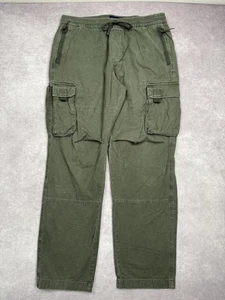 Pantalones cargo Abercrombie & Fitch para hombre grandes verdes con cordón cintura algodón utilitario - Imagen 1 de 24