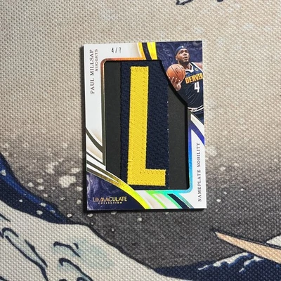 2019-20 Immaculate Collection Paul Millsap Nameplate Nobility Letter Patch #/7 - Image 1 of 2