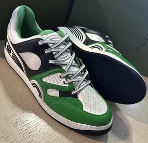 New Gucci Men Demetra Basket Sneakers Green/Black/White 15 US/14 UK 697882 - Picture 1 of 10