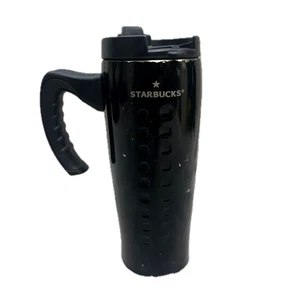 Starbucks Barista 2007 Metallic Dark Stainless Travel Tumbler w/Handle - Picture 1 of 16